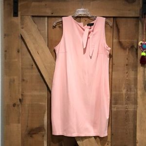 Pink tie neck dress